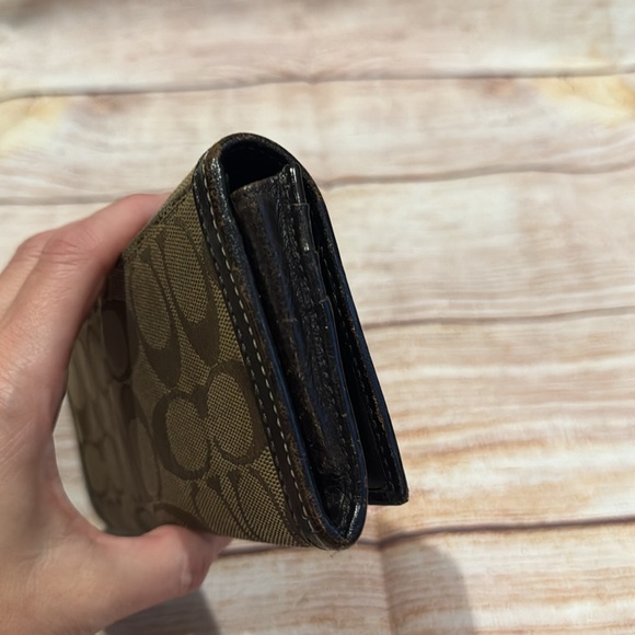 Coach Brown Monogram Long Wallet - Picture 3 of 11